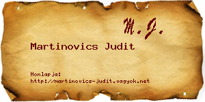 Martinovics Judit névjegykártya