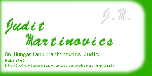 judit martinovics business card